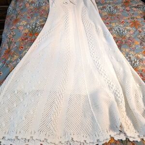 Vince Sleeveless Sweater Macrame Midi Dress